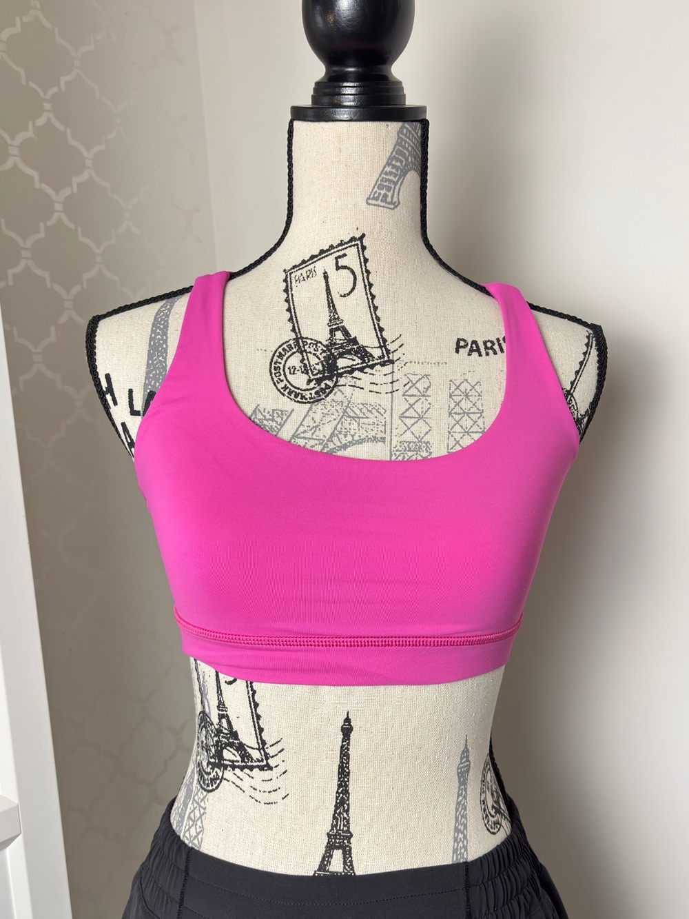 Pink Lululemon sports bra